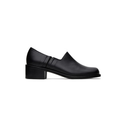 Black Rounded Loafers 232436M231004
