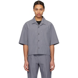 Gray Cropped Shirt 241436M192001
