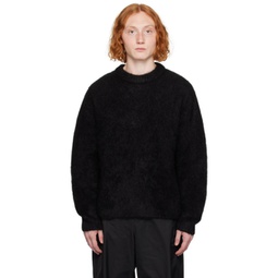 Black Brushed Sweater 232436M201002