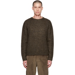 Brown Crewneck Sweater 222436M201000