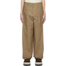 Khaki Snap Trousers 232436M191010