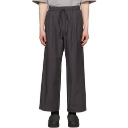Gray Pleated Trousers 231436M191007