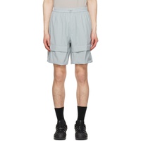 Gray Elasticized Shorts 231436M193002