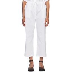 White Striped Trousers 231436F087005