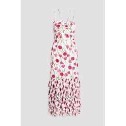 Isabelle tiered floral-print crepe maxi dress