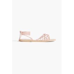 Alexandra knotted faux leather sandals