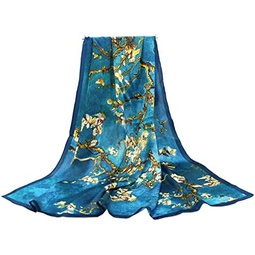 ANDANTINO 100% Pure Mulberry Silk Scarf 43 Large Square Lightweight Headscarf& ShawlWomen Hair Wraps-With Gift Packed