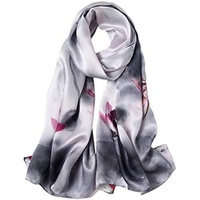 ANDANTINO 100% Mulberry Silk Long Scarf for Women Large Shawls for Headscarf and Neck- Oblong Hair Wraps with Gift Packed