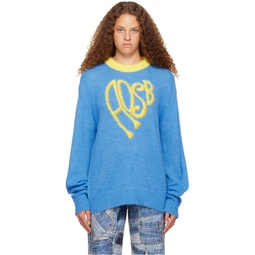 Blue Heart Sweater 232375F096012