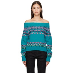 Blue Tako Nordic Sweater 232375F096013