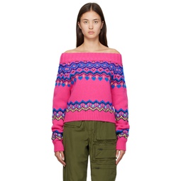 Pink Tako Nordic Sweater 232375F096014