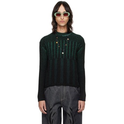 Black   Green Woosoo Sweater 241375M201017