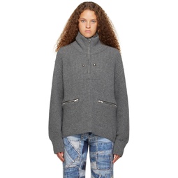 Gray Quattro Sweater 232375F097004
