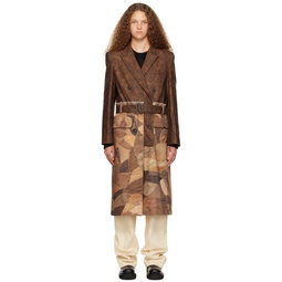 Brown Hellem Trench Coat 232375F067000