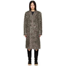 Gray Naomi Fur Long Coat 222375F059005