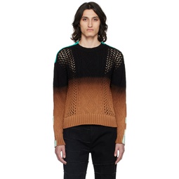 Black Intarsia Sweater 241375M201005