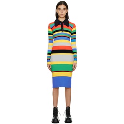 Multicolor Striped Midi Dress 222375F054003
