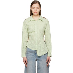 Green Moeka Combination Shirt 231375F109001