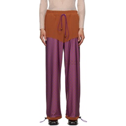 SSENSE Exclusive Brown   Purple Sweatpants 232112M190001