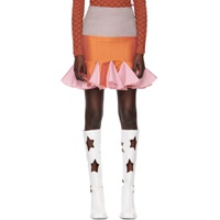 SSENSE Exclusive Gray   Orange Midi Skirt 222112F092001