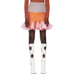 SSENSE Exclusive Gray   Orange Midi Skirt 222112F092001