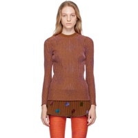 SSENSE Exclusive Brown   Pink Sweater 232112F096002