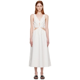 White Dione Midi Dress 231092F054006