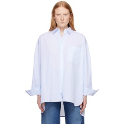 Blue   White Chrissy Shirt 241092F109012