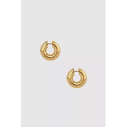Small Bold Link Hoops - Gold