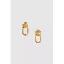 Signature Link Double Cross Earrings - Gold