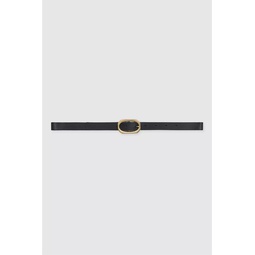 Small Signature Link Belt - Black With Gold