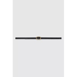 Mini Signature Link Belt - Black With Gold