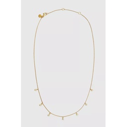 Diamond Droplet Necklace - 14K Gold
