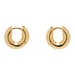 Gold Small Bold Link Earrings 241092F022000