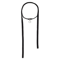 Black Mini Scarf Necklace 231378F023002