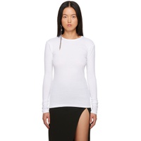 White Fiene Long Sleeve T Shirt 232378F110005