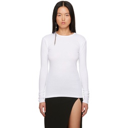 White Fiene Long Sleeve T Shirt 232378F110005