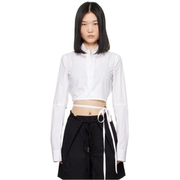 White Dea Cropped Shirt 241378F109004