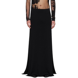 Black Rex Maxi Skirt 241378M191004