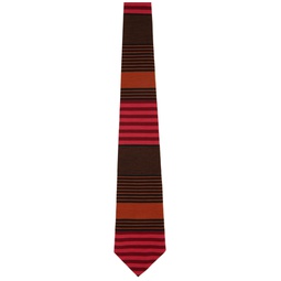 SSENSE Exclusive Orange Stripe Tie 222894M158001