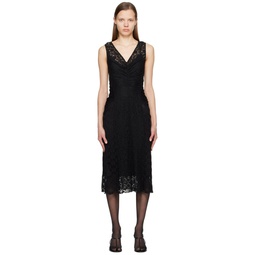 Black Floral Midi Dress 231894F054001