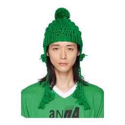 SSENSE Exclusive Green Butterfly Beanie 232894M138000