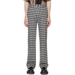 SSENSE Exclusive Black Gingham Trousers 231894M191009