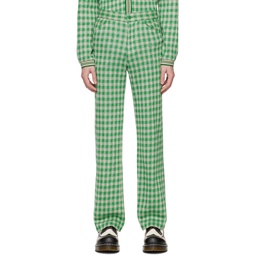 SSENSE Exclusive Green Gingham Trousers 231894M191010