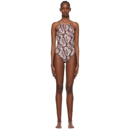 SSENSE Exclusive Brown One Piece Swimsuit 221986F103000