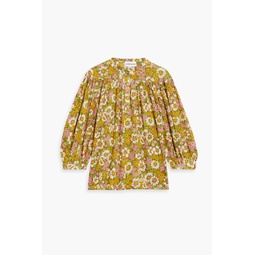 Aline floral-print cotton-georgette blouse