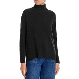 Turtleneck Ribbed Panel Cashmere Sweater - 100% Exclusive