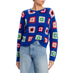 Patchwork Crochet Cashmere Sweater - 100% Exclusive