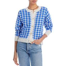 Houndstooth Cashmere Cardigan - 100% Exclusive