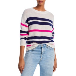 Multi Stripe Crewneck Cashmere Sweater - 100% Exclusive